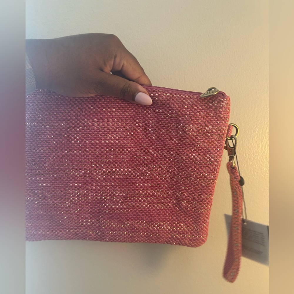 Colorful Textured Clutch with Bold Lettering - Picture 2 of 3
